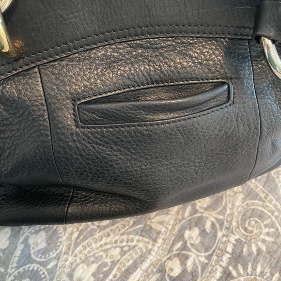 Vintage Y2K B. Makowsky Supple Black pebbles Leather Slouchy Tote Bag, Oversized - Picture 4 of 8